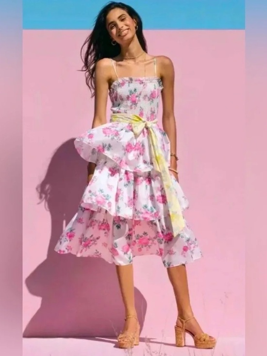 LoveShackFancy Dresses & Skirts - LoveShackFancy X Target- Elise Smoked Tiered Floral Dress-Medium